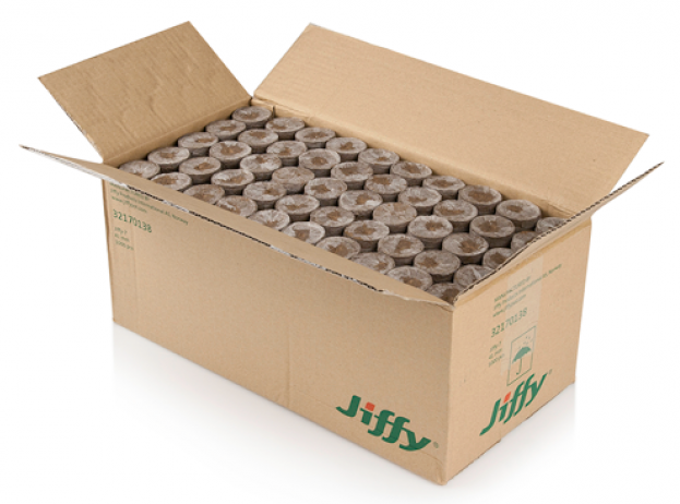 Jiffy Torfquelltabs 1000Stk Jiffy Anzuchtwürfel, Quelltöpfe aus Torf, 1000 Stk. im Karton